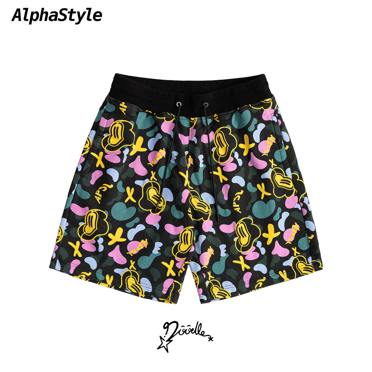 Doodle联名款涂鸦印花潮流短裤