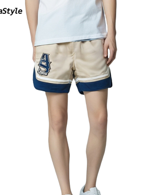 AlphaStyle夏季美式短裤男女款宽松舒适透气潮牌休闲短裤运动街头