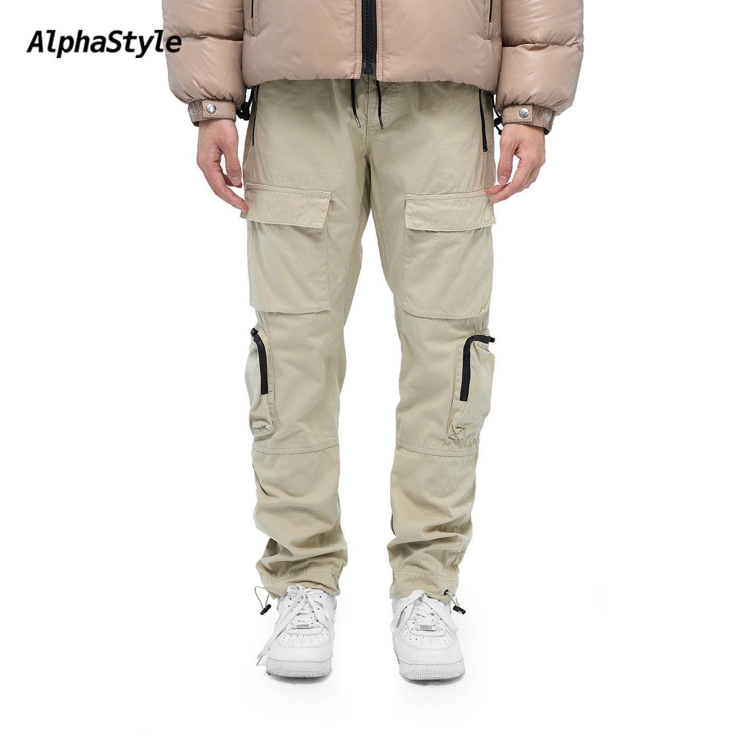 AlphaStyle秋冬运动束脚长裤情侣