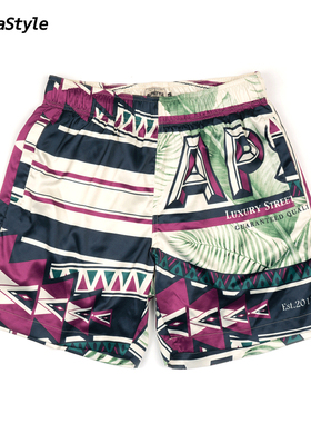 AlphaStyle夏季设计师时装撞色度假短裤女清凉度假风休闲时尚短裤