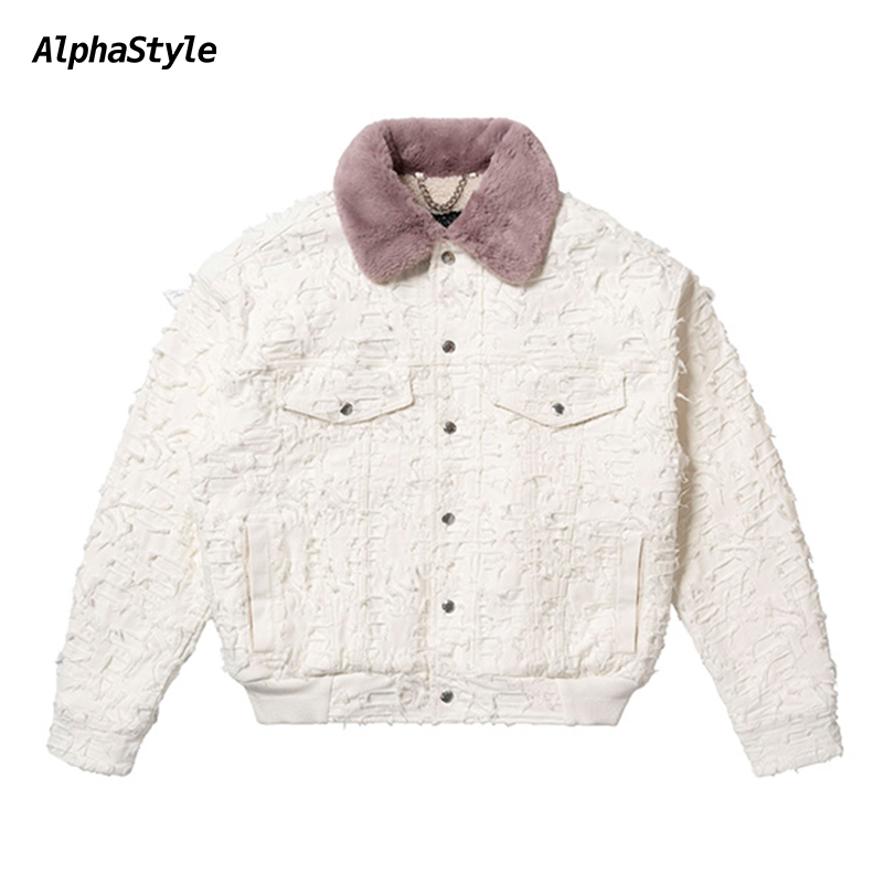 AlphaStyle冬季毛领外套时尚百搭