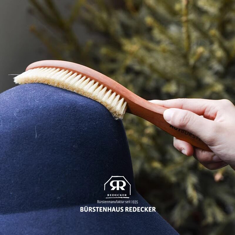 REDECKER秋冬帽子护理刷礼帽羊毛帽清洁刷实木鬃毛软刷除尘羊绒帽