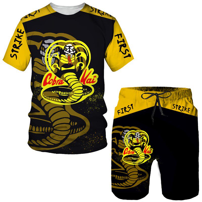 3D digital print short sleeve suit夏季3D数码印花T恤 短裤套装怎么看?