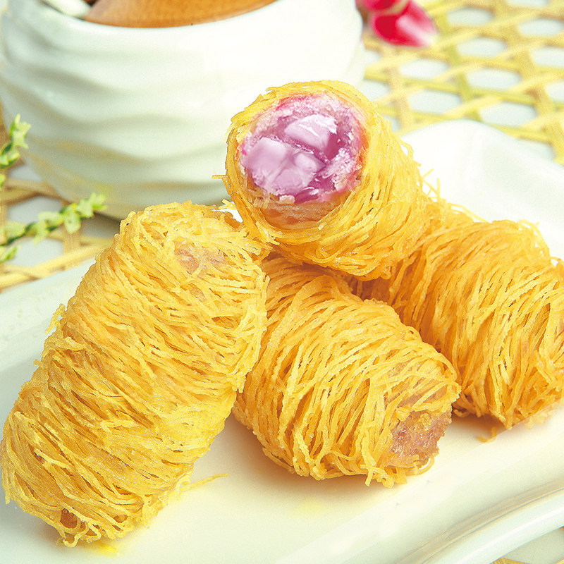 金丝香芋酥220g酒店甜点心传统芋头糕点龙须卷油炸小吃食材商用