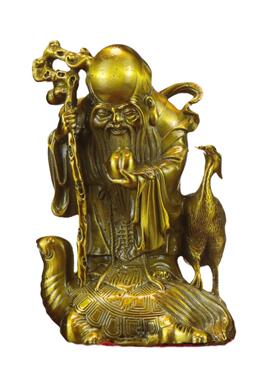 杨铜记铜寿星福禄寿仙鹤龟老寿星南极仙翁家居铜工艺品摆件