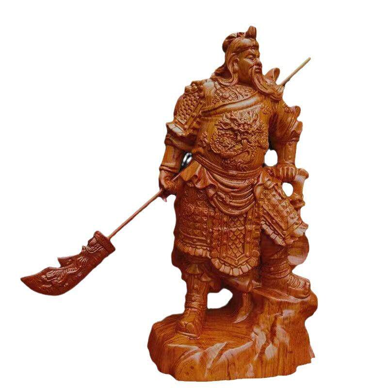 实木雕关公像供奉像家用武财神摆件黑檀木关二爷关羽开业乔迁礼品