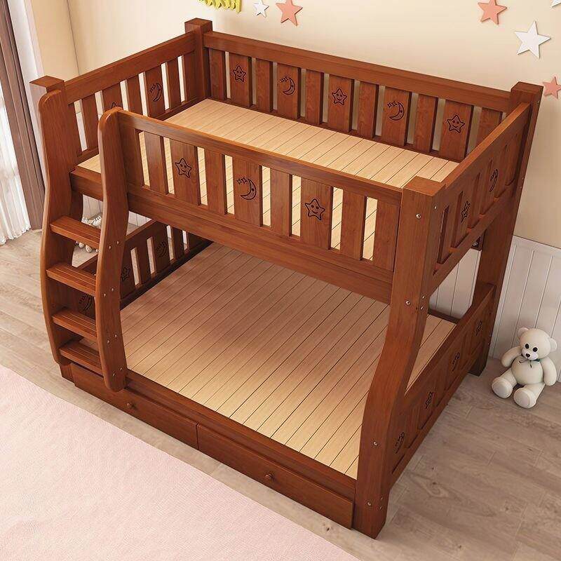 布典双人组合床高低双层床两层铺床上下床二层双人实木沙发床