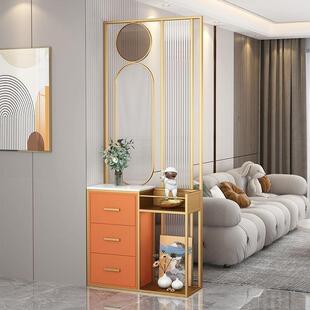 入户屏风隔断简约现代进门客厅收纳置物装饰玻璃玄关柜隔断柜轻奢