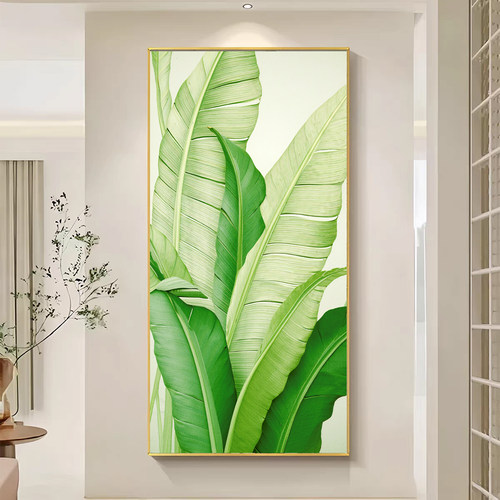 家大业大绿植入户玄关走廊挂画