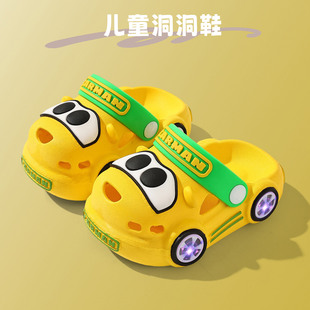 宝宝学步洞洞鞋 汽车造型 PVC 软底 稳步防滑婴幼儿凉拖