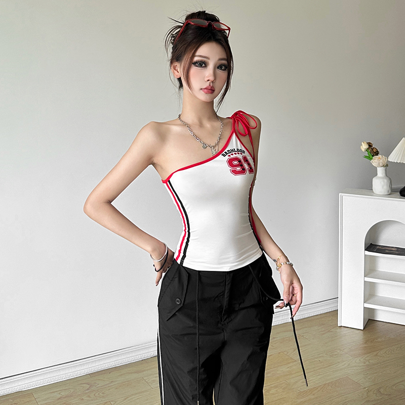 字母印花SylCue吊带背心辣妹