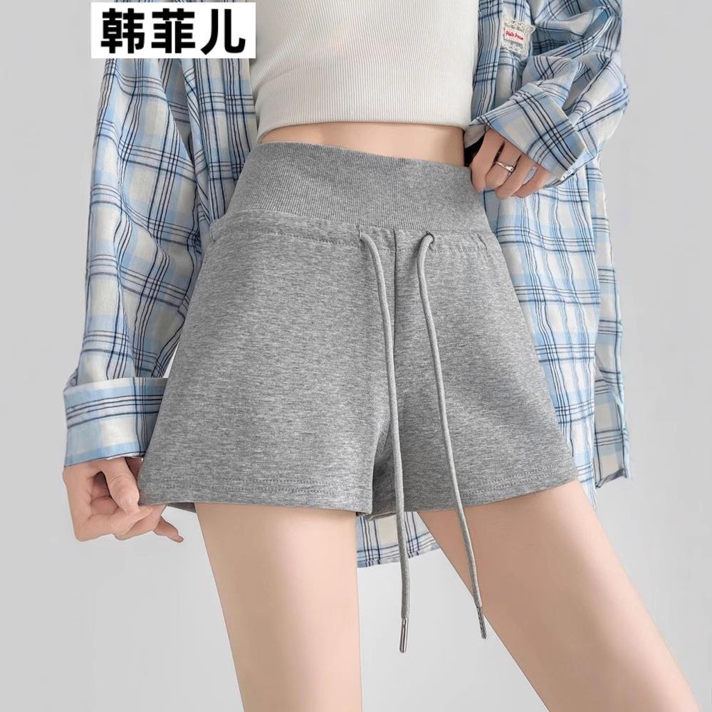维多利亚质量美式抽绳休闲运动短裤女2025新款夏季显瘦a字热辣妹