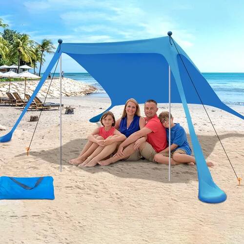 Camping Tent Windproof Pop Up Awning Outdoor Beach Sun Shade