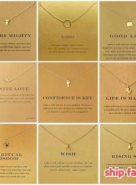 Gold Color Key Circle Necklace For Women fashion couple gift