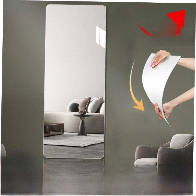 Soft mirror wall adhesive full-length mirror home wu kuang