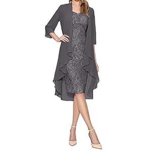 length Dress Piece Commuter Set Two Mid Fit Lace Solid