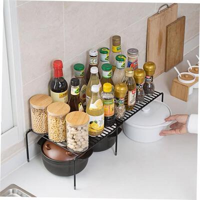 kitchen layering shelves cupboard dish shelf bathroom makeup