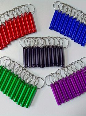 50pcs Aluminum Alloy Emergency Survival Whistle with Keychai