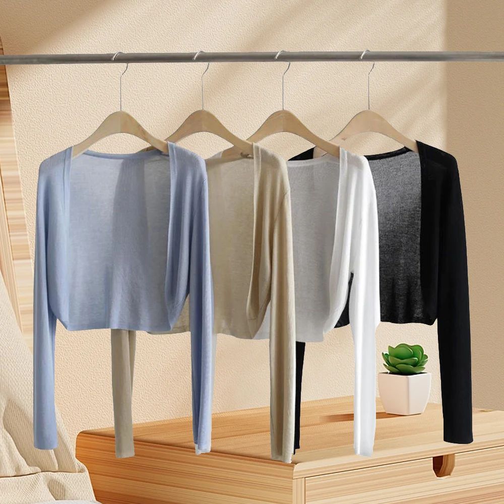 Summer Sunscreen Cardigan For Women Thin Knitted Knitwears P