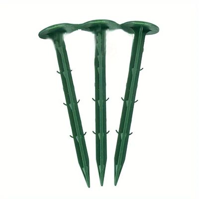 green,100pcs Turf Nails Lawn Mulch Fixing Nails, Plastic Gar