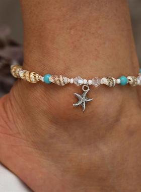 New Rice Bead Yoga Anklet Bracelet Beach foot accessories 潮