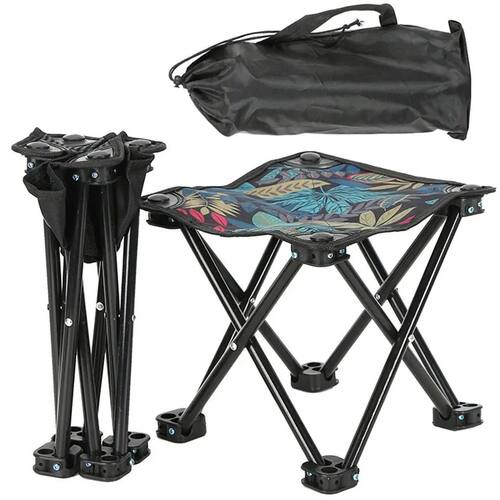 Outdoor Portable Folding Stool Camping Collapsible Foot Stoo
