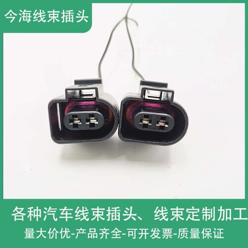 1J0 973 702/802大众高尔夫4助力泵宝来转向灯室外温插头2P接插件