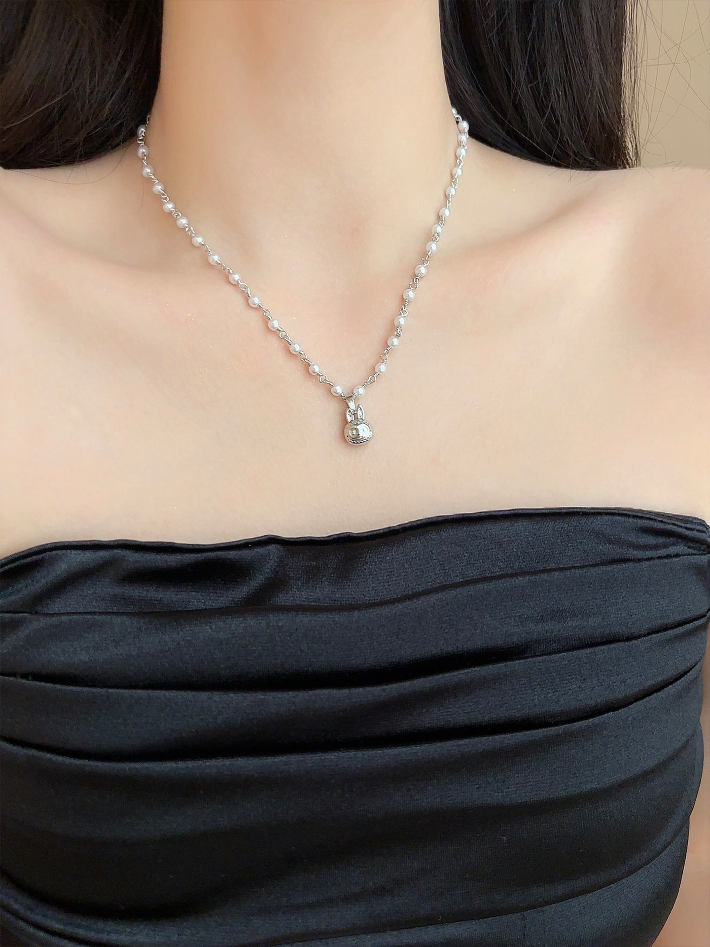 动漫萌趣款休闲项链女甜酷辣妹颈链小众锁骨链项链女耳钉项链个性