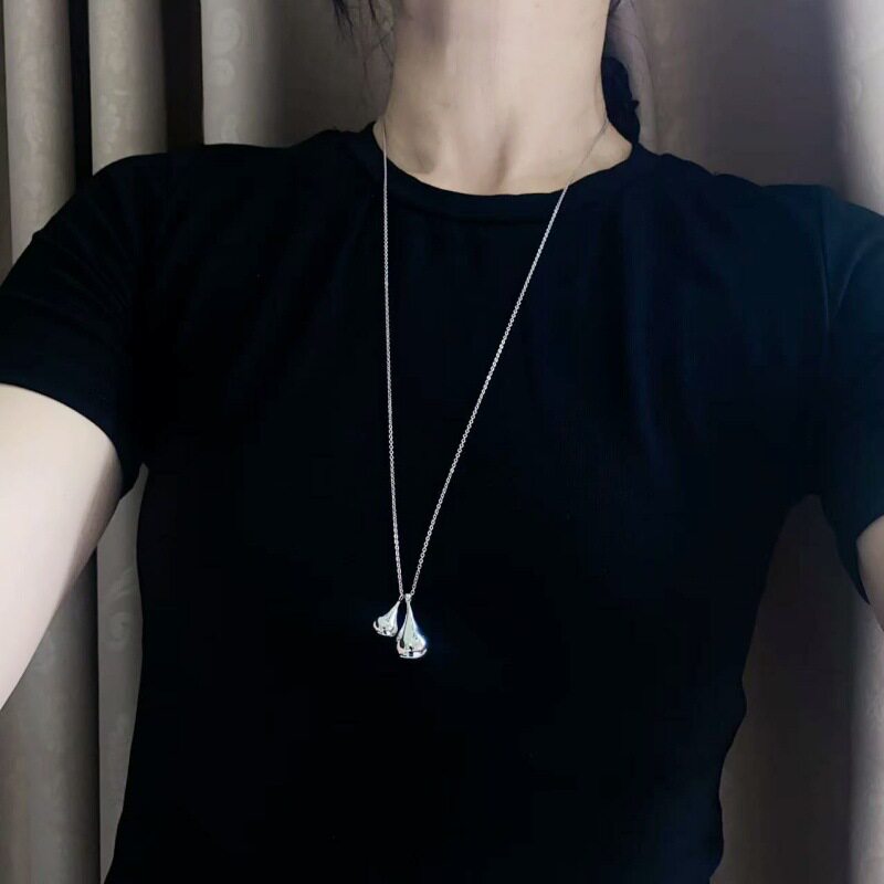 水滴秋冬长款毛衣链轻奢高级感女生项链女款新款毛衣链时尚百搭潮