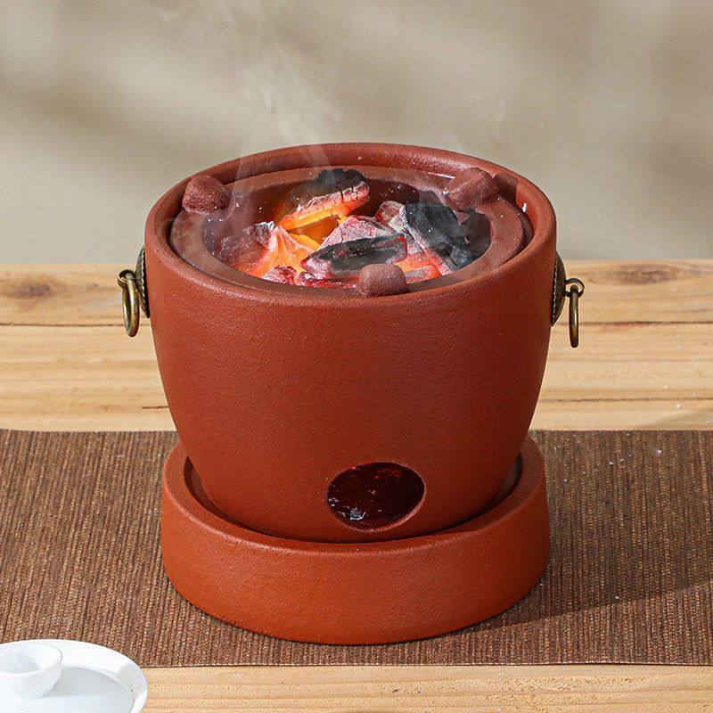 潮州红泥风炉仔围炉煮茶壶泡茶炭火耐高温明火潮汕木炭炉电碳两用,餐饮具,茶壶,淘宝优惠券,粉丝福利购,淘宝优惠卷