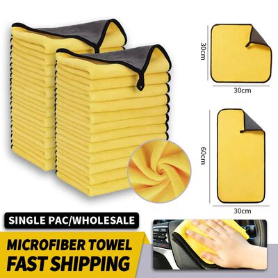 3/5/10Pcs Car Wash Microfiber Towel 30x30/60CM Car Cleaning