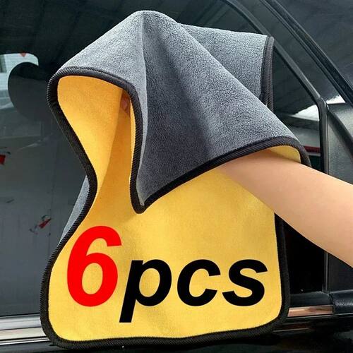 1/2/6/10pcs Microfiber Cleaning Towel Thicken Soft Drying Cl