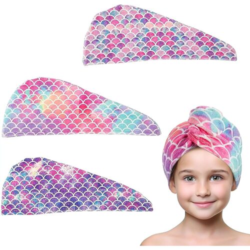1/3 pcs Water-absorbing quick-dry children's hair drying cap
