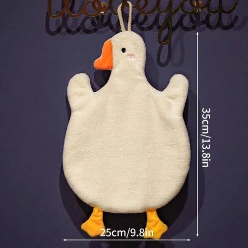 Hand Towels Cute Duck Hanging Towel Kitchen Bathroom Goose B