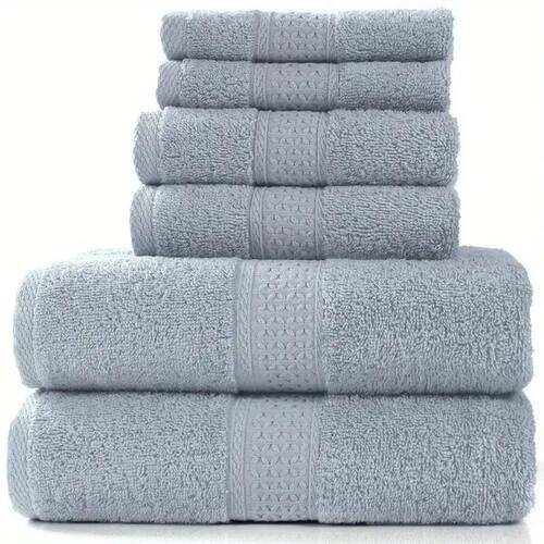 Bath Towel Washcloth Cotton Towel Solid Color Soft Absorbent