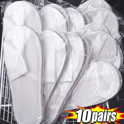 2-10pairs New Disposable Slippers for Home Guests Travel Hot