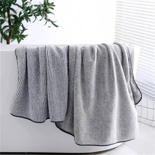 1 Pcs Thickened Bath Towels for The Body Microfiber Towel fo