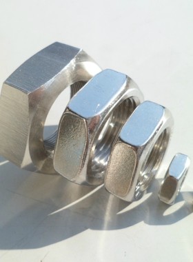 GB6172 304不锈钢六角薄螺母M27M30M33M36M39M42M48M52M56M60M64