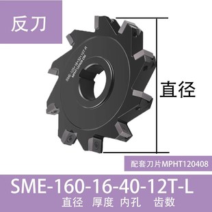 两面刃SME数控可转位三面刃铣刀盘T型刀铣削刀开槽刀片式正转反转
