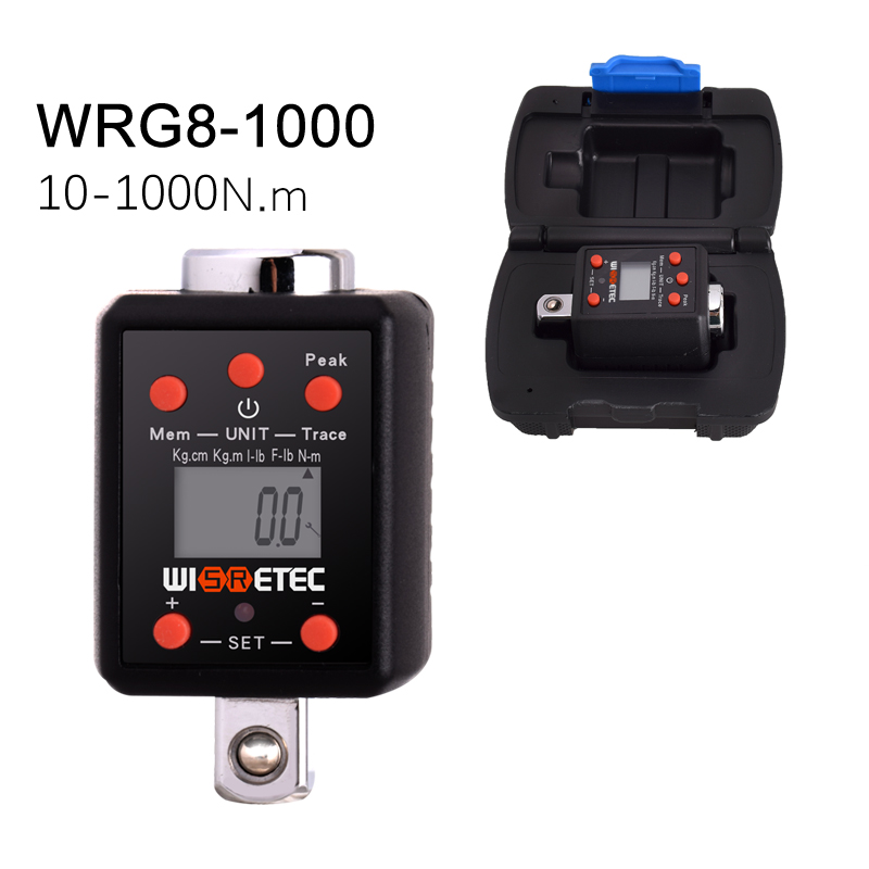 wisretec电子数显扭力扳手力矩表扭矩接杆扭矩1.5-1000NM 扭力计