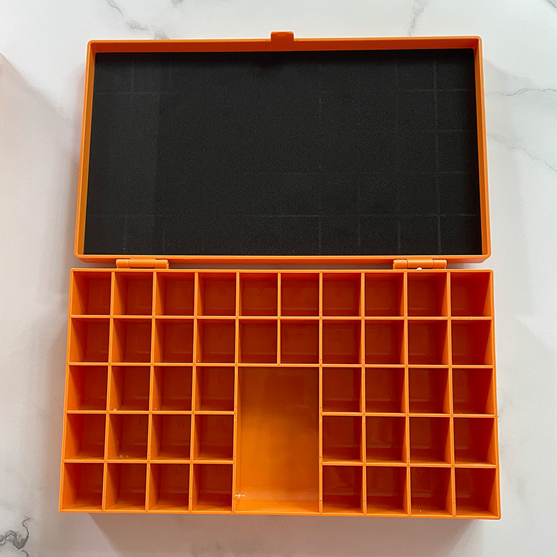 射线探伤铅字盒 无损检测塑料收纳字母数字整理用橙S色加强NDT工
