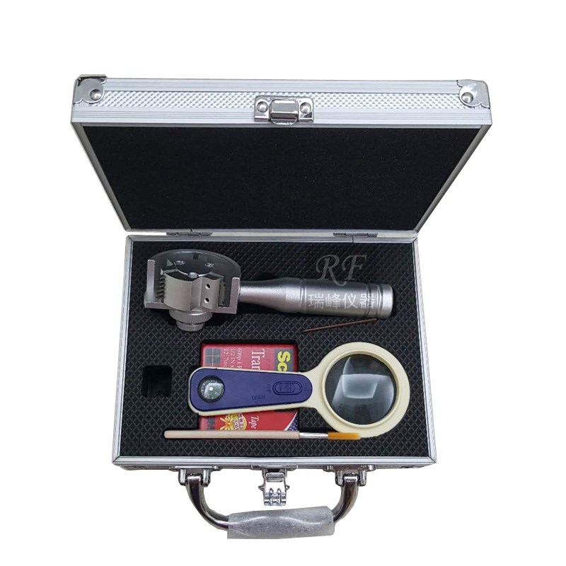 QFH-A三合一旋转百格刀三刀片漆膜附着力测试仪油漆划格器百格刀