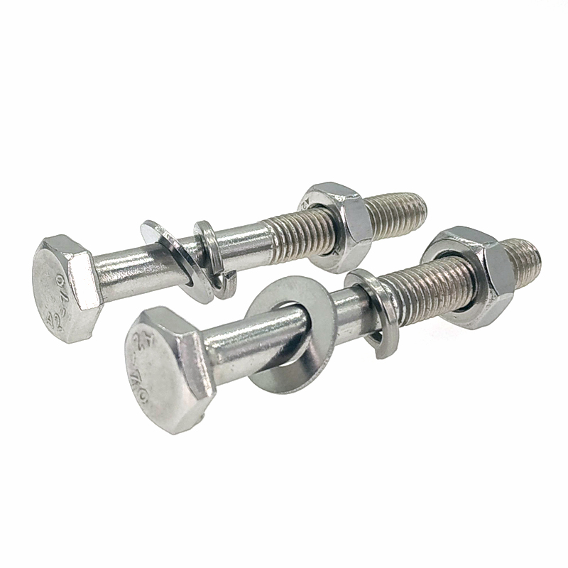 201不锈钢外六角螺栓螺母套装 螺丝垫片全套M6M8M10M12*16-20-150