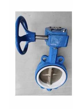 D371X 涡轮对夹蝶阀四氟垫蝶阀手轮蝶阀 304闸板蝶阀