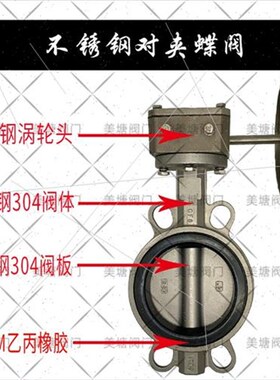 不锈钢涡轮蝶阀D371X-10P对夹式软密封手轮D371X-16P 304 316L