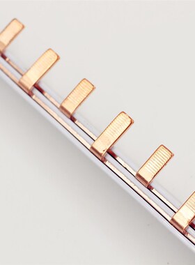 DZ47 C45汇流排2P 63A空开连接排铜排配电箱连接条母线排紫铜 1米