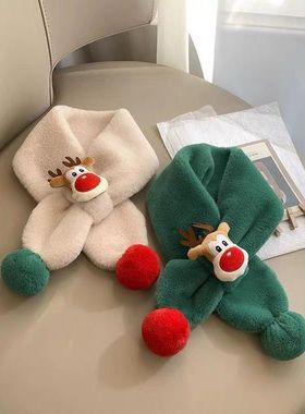 Christmas Children's Scarf Winter Warm Scarf圣诞节儿童围巾