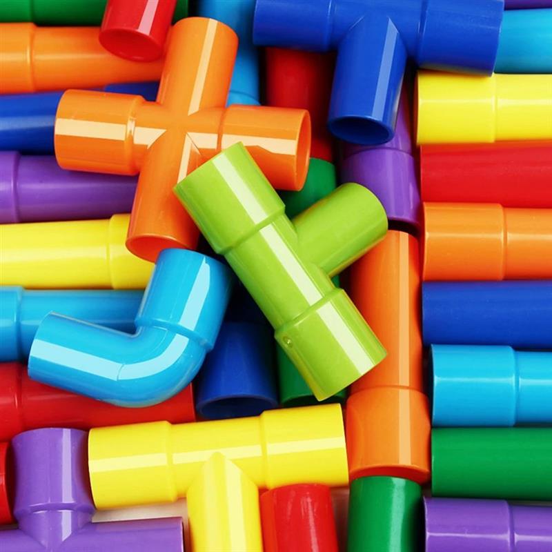 DIY Water Building Blocks Toys Montessori Water Pipe Buildin