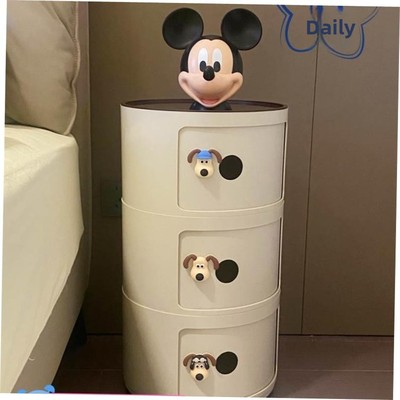 Circular storage cabinet, bedroom, bedside table, multiple