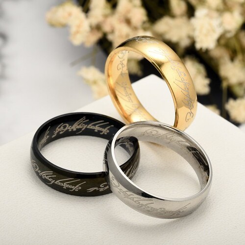 lord of the rings stainless steel ring jewelry purity ring